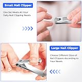 DRMODE Nail Clippers Set 2pc Stainless Steel Toenail Finger Nail Cutter view 5