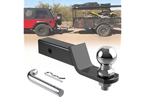 Sulythw Trailer Hitch Ball Mount, Towing Hitches with 2 Inch Ball, 7500LBS,Fits 2-Inch Receiver, 2" Drop and 1/2" Rise,Trailer Hitch Receiver,Trailer Hitches,Trailer Hitch Ball with Hitch Pins
