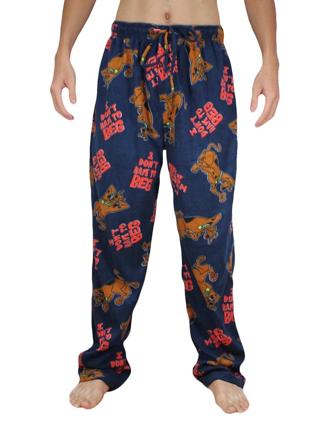 Pajama Pants ScoobyDoo Mens Polar Fleece Sleepwear XL Multicolor
