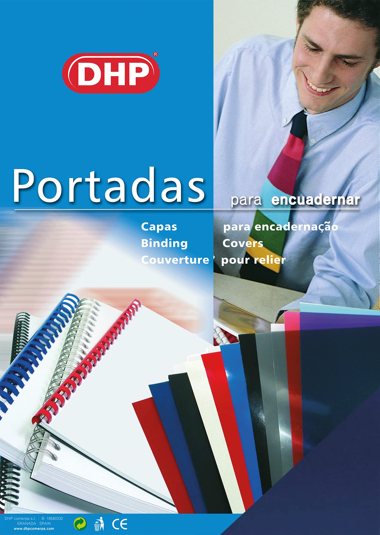 Pack of 50 Polypropylene Binding Cover, 0.7 mm Thick, A4 Format, Dark Blue