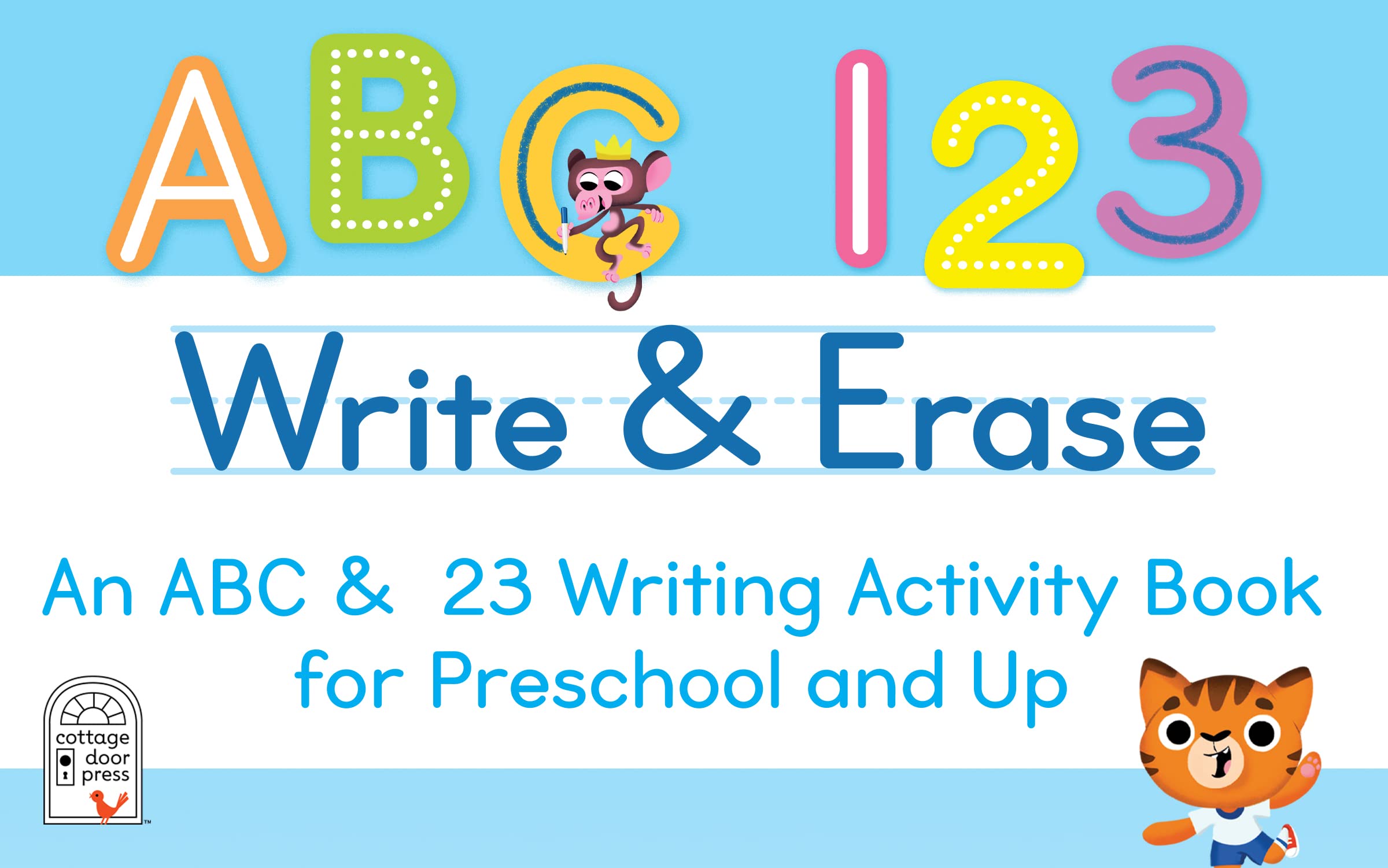 Write & Erase ABC and 123: Wipe Clean Writing & Tracing Workbook Skills for Preschool Kids and Up Ages 3-5: Includes Letter and Number Tracing, Early ... Erase Marker & Bonus Restickable Stickers. Write & Erase ABC and 123: Wipe Clean Writing & Tracing Workbook Skills for Preschool Kids and Up Ages 3-5: Includes Letter and Number Tracing, Early ... Erase Marker & Bonus Restickable Stickers. Spiral