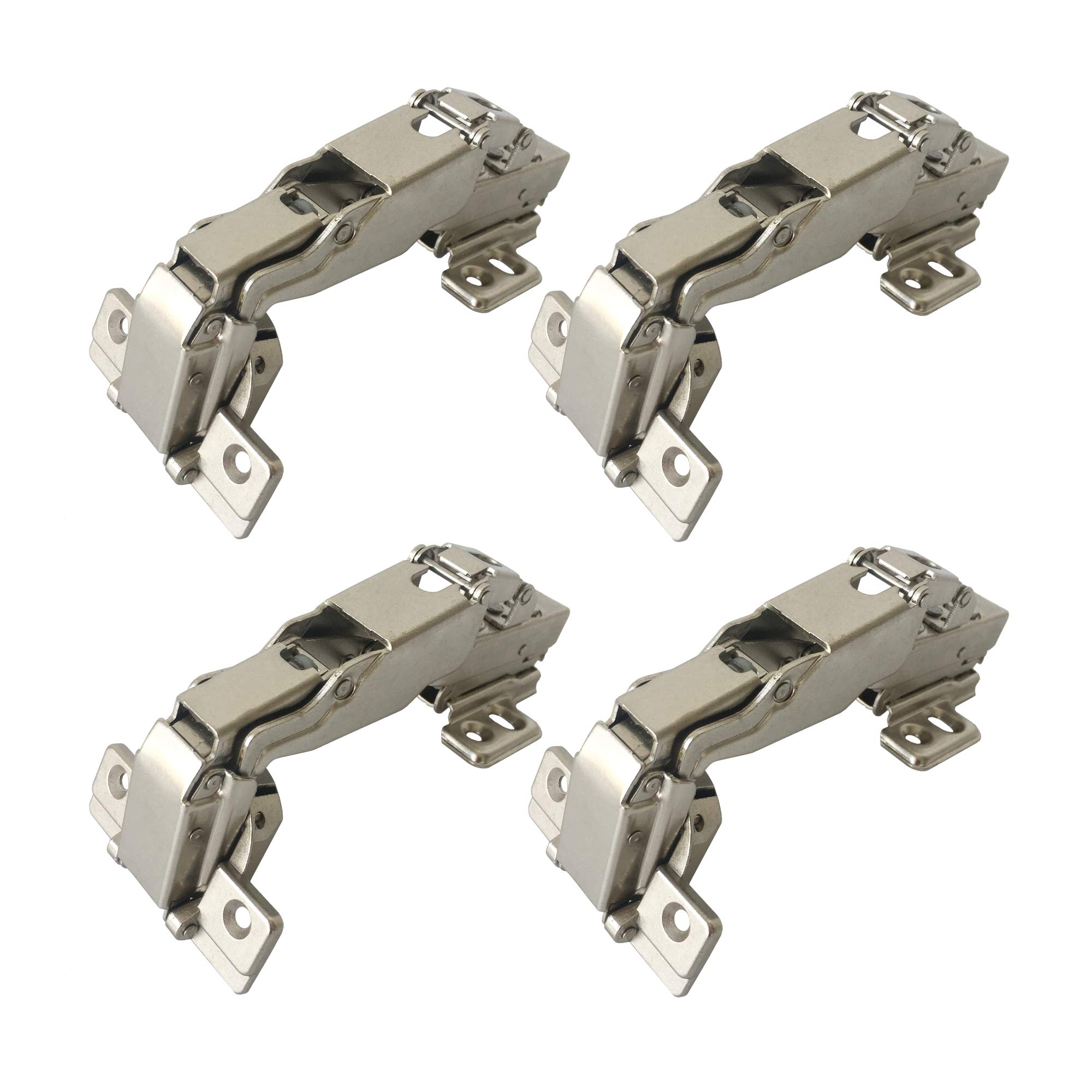 LIKERAINY 170 Degree Inset Hinges 35mm with Damper Soft Closing Clip on Assembly Kitchen Cabinet Cupboard Wardrobe Door Hinge Pack of 4