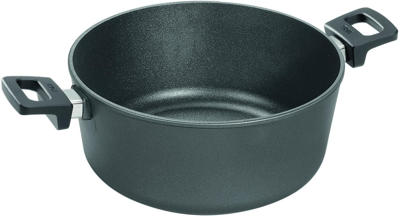 Woll Induction Line Professional Non Stick Cast Aluminium 28 cm Casserole Dish with Lid, 6 Litre, Black - Image 3