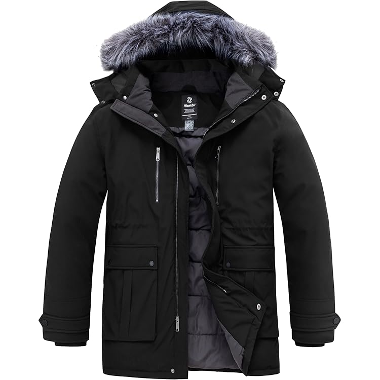 Amazon.com: ZWRXW Mens Winter Coat Warm Thick Fleece Lined Parka