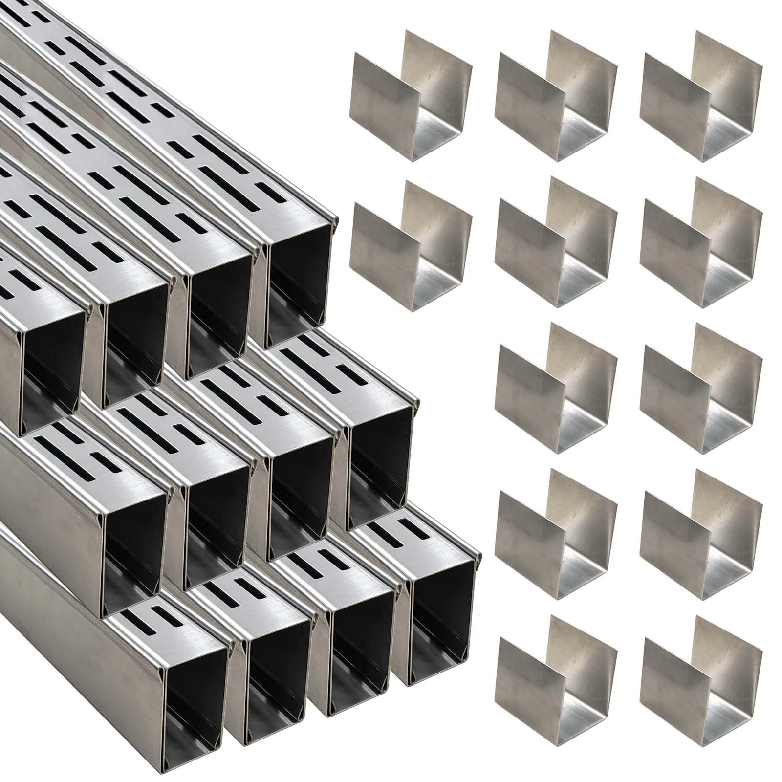 Photo 1 of ****FACTORY SEALED****
Channel Drain 1-11/16" Wide x 39' 3-5/8" Long,Silver Outdoor Pool Deck Drain Channel 304 Stainless Steel with Coupling,Pool Drain for Concrete/Paver/Patios/Walkways