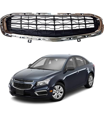 Custom Grille Insert For 2015 Chevy Cruze – Stainless Steel Black Mesh (2-Piece Kit)