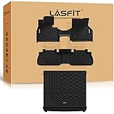 LASFIT Floor Mats & Cargo Liner for BMW IX 2022-2024 2025 2026 xDrive45 xDrive50 xDrive60 M60 M70, All Weather Protection Floor Liners, TPE Car Mat for BMW Accessories 1st & 2nd Row & Trunk Full Set
