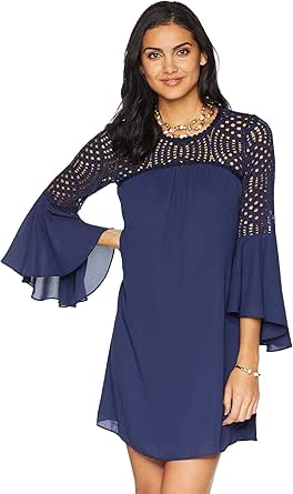 Lilly Pulitzer Amenna Dress True Navy 00 at Amazon Womenâs Clothing store