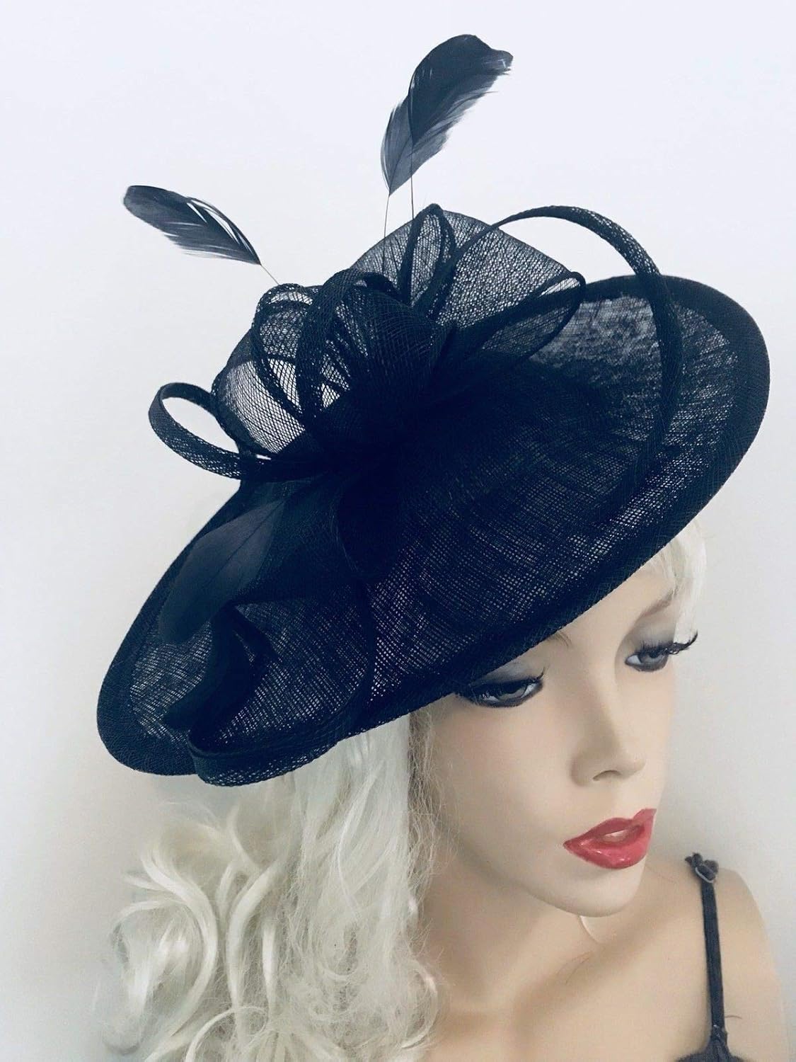 navy saucer hat