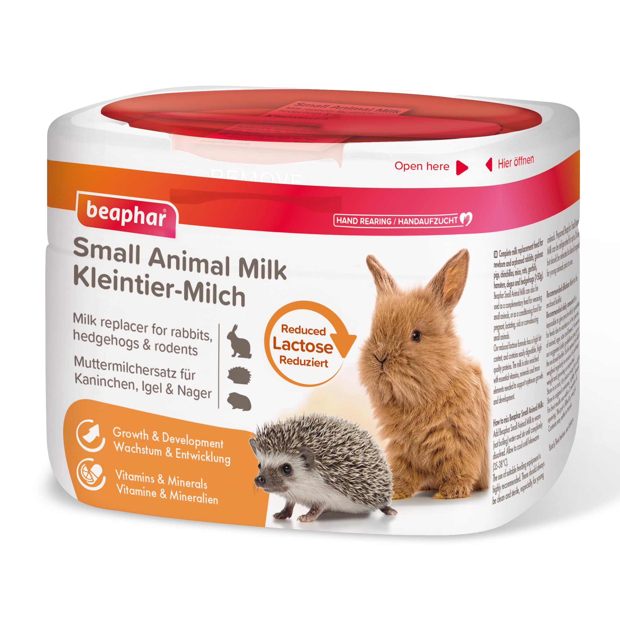 Beaphar Small Animal Milk Replacer 200g – Complete Formula for Newborn Rabbits, Guinea Pigs, Rats, Mice, Hamsters, Gerbils, Degus and Hedgehogs – Nutritional Support for Orphaned, Sick or Baby Animals