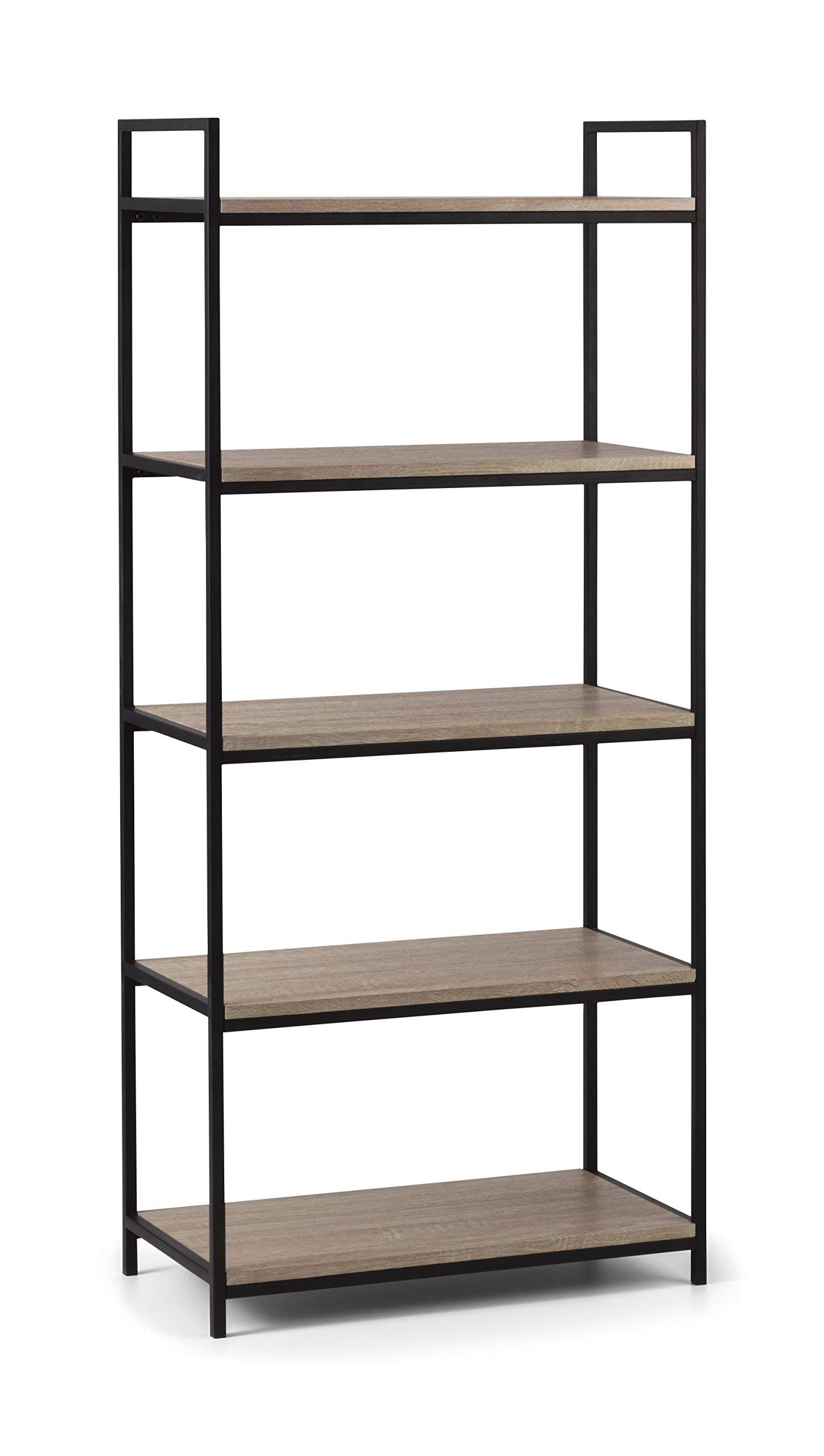 Julian Bowen Tribeca Tall Bookcase - Black/Sonoma Oak Bookcases