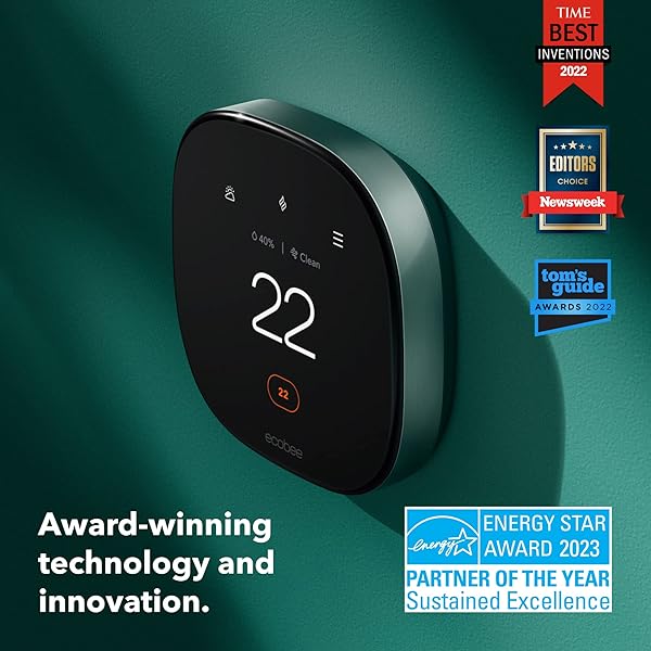 NEW 2022! ECOBEE SMART THERMOSTAT PREMIUM WITH SMART SENSOR, SIRI OR ALEXA BUILT IN AIR QUALITY MONITOR