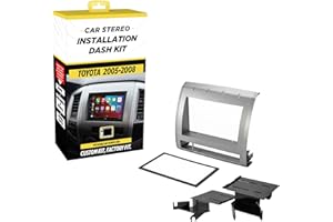 Scosche TA2053B 2005-Uptoyota Tacoma Double Din Kit Color Matched, Silver