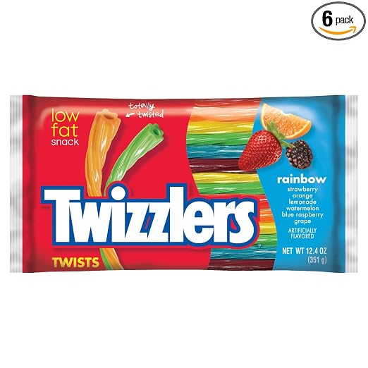 Hershey's twizzlers rainbow twists 12.4oz (034000502349)