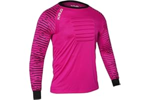 Kalci Soccer Goalie Shirt, Padded Goalkeeper Jersey, Youth/Adult & Kids Sizes, Long Sleeve Football Padded Shirt Mens