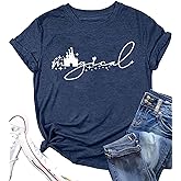 Magical Shirt for Women Magic Kingdom Tshirt Cute Castle Graphic Tees Family Vacation Shirts Short Sleeve Casual Tops