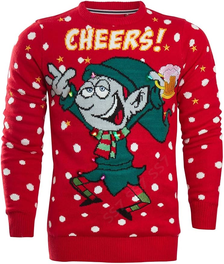 SS7 Mens Christmas Jumper Lights Up Amazon.co.uk Clothing SS7 Mens Christmas Jumper Lights Up Amazon.co.uk Clothing