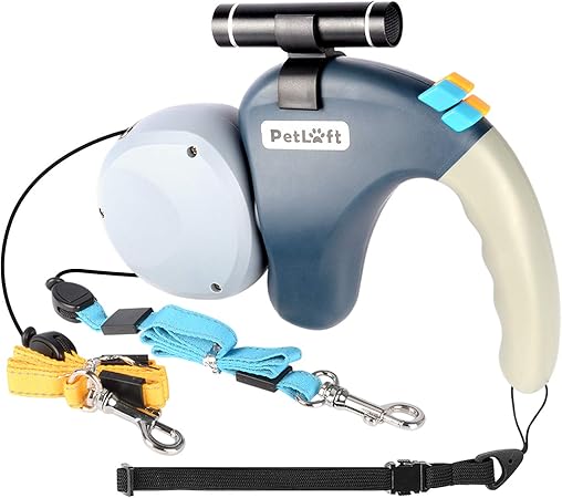 dual retractable dog leash