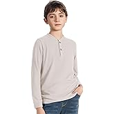 Boys Henley Long Sleeve Shirts Cotton T-Shirts for Boy Spring Fall Winter Kids Casual Basic Tee Tops 7-14 Years