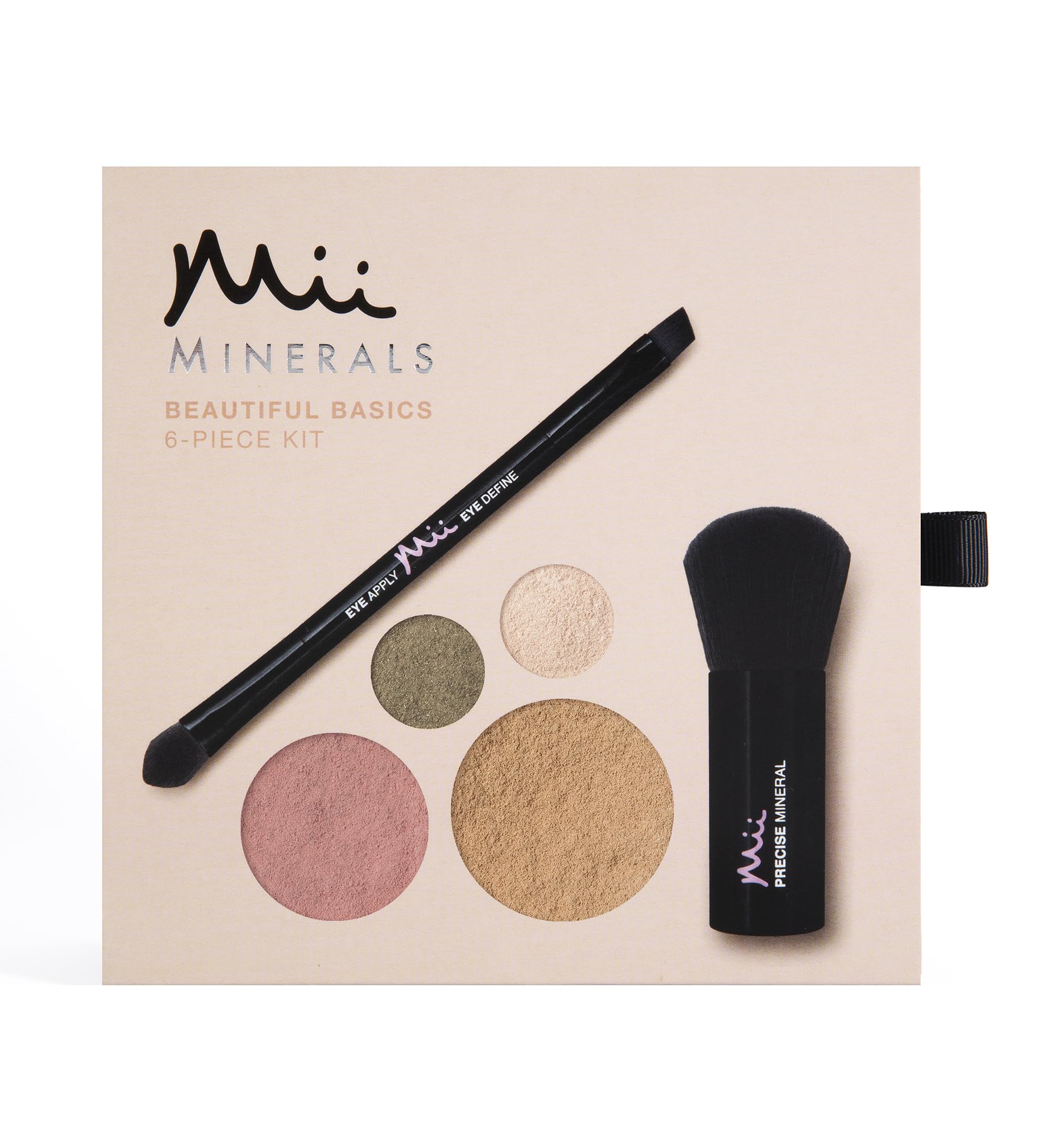 Mii Cosmetics | 100% Mineral Beautiful Basics Foundation, Eyeshadow, Blush & Brush Set | Highly Pigmented Colour| Suitable for All Skin Types | Great for Sensitive Skin | Precious Warmth 07
