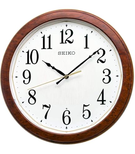 Amazon.com: Seiko Clock KX388B Wall Clock, Radio Wave, Analog