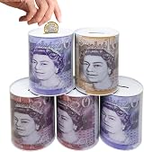 BARGAINS-GALORE Pound Note Design Money Tin 5 Piece Set Saving Box 15x10cm view 1