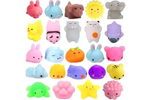 BINGCUTE 24Pcs Mochi Squishy Toys,Valentines Day Gifts for Kids Classroom, Kawaii squishies Toys Party Favors for Kids, Stress Relief Toys Squeeze Toys Easter Egg fillers Toy Easter Basket Stuffers
