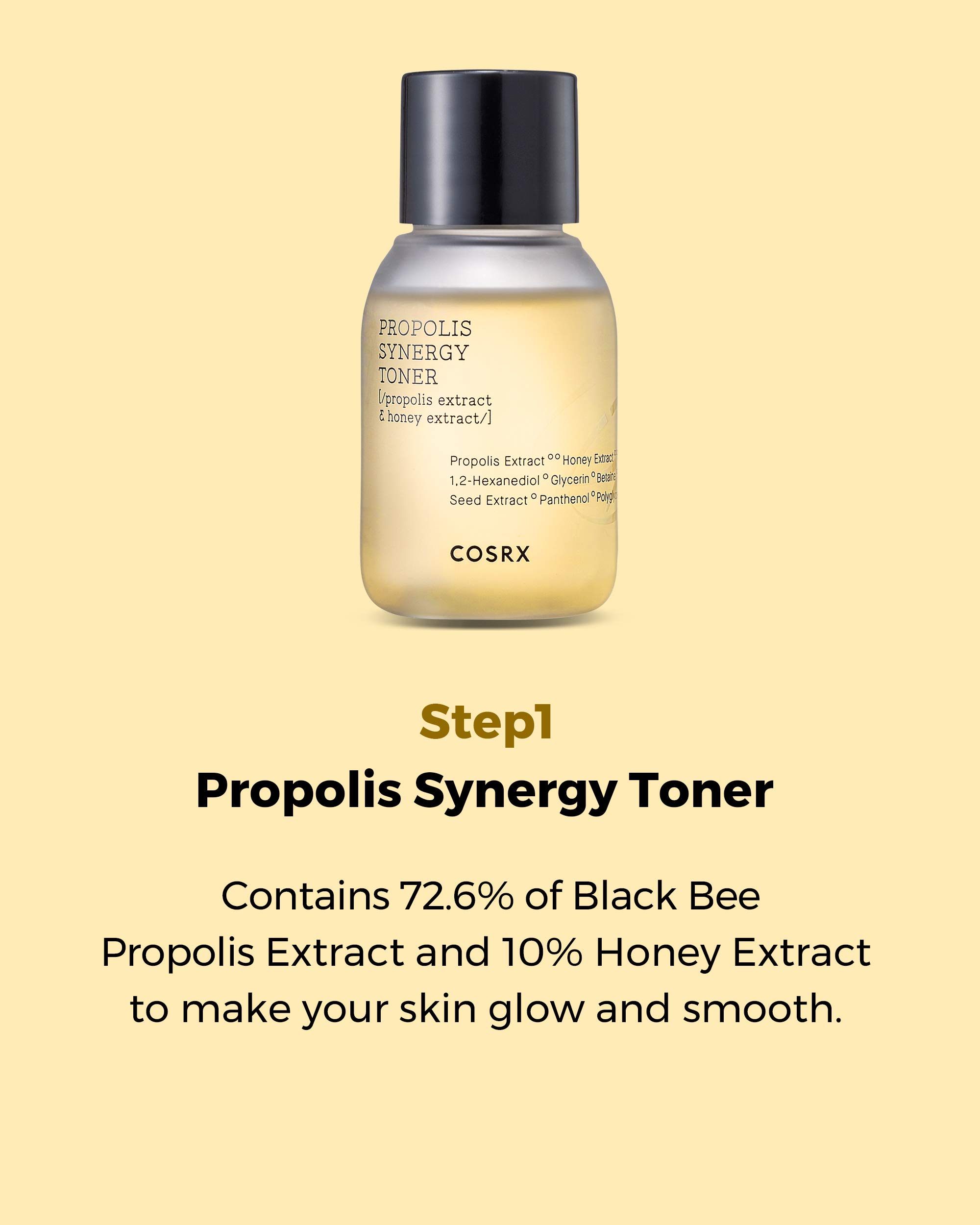 COSRX Honey Glow Kit, Korean Skin Care Set with Propolis Facial Toner, Serum, & Cream, Mini Travel Essentials, Deep Moisture, Hydration, Nourishment, Travel Size Gift Set, Korean Skin Care