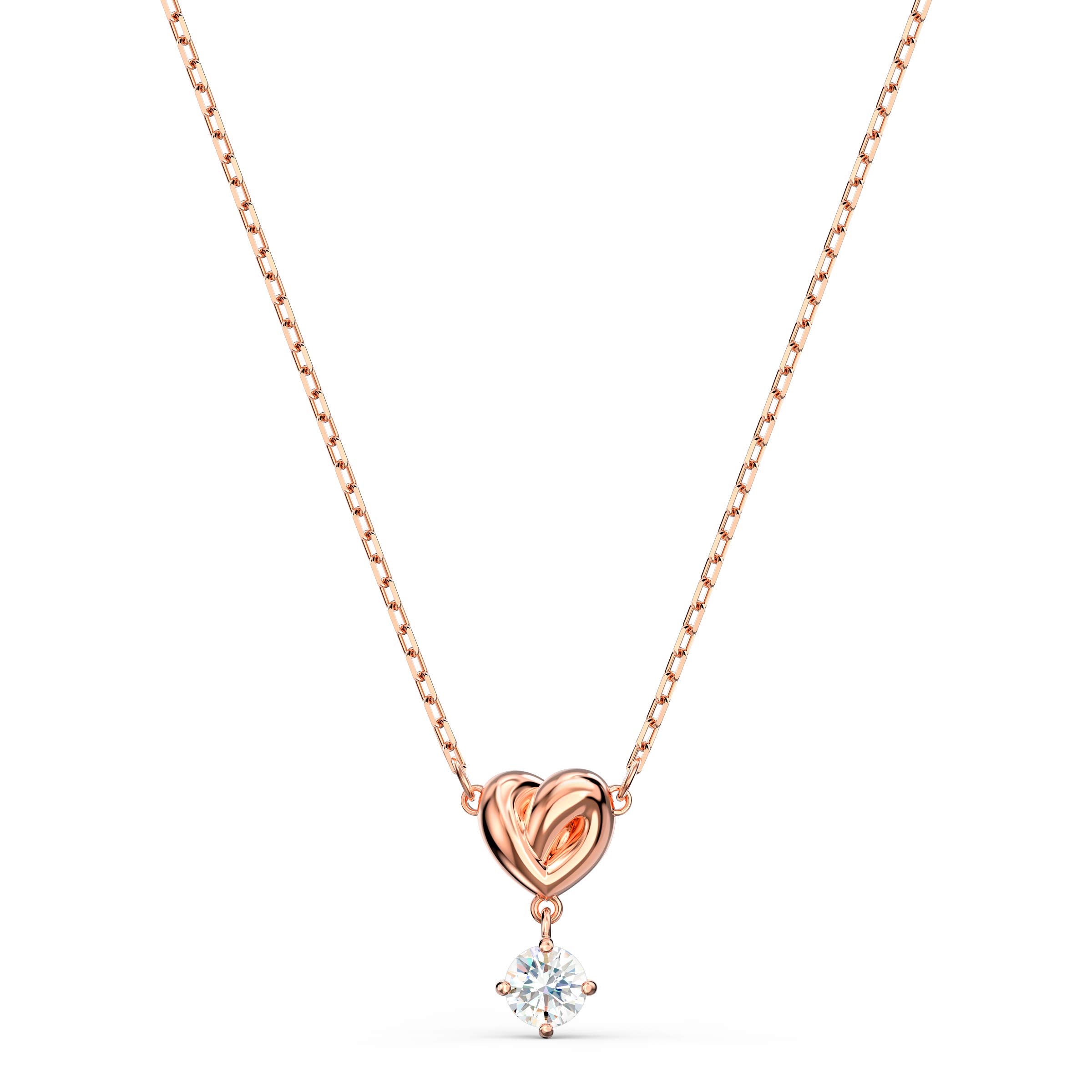 Swarovski Lifelong Heart Pendant, Heart, White, Rose Gold-Tone Plated