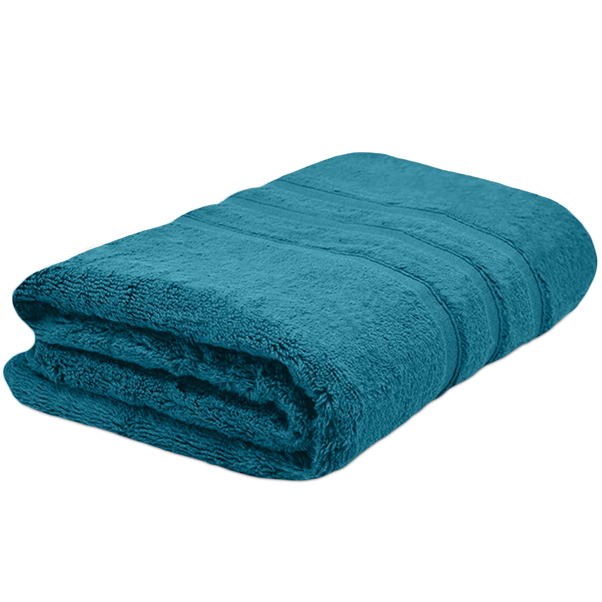 Towelogy® Premium Bath Towels 100% Egyptian Cotton Zero Twist Super Soft & Highly Absorbent Bathroom Towel Tear Resistant Strength 70 x 120cm | OEKO-TEX CERTIFIED & Eco-friendly (Teal Blue, 1)