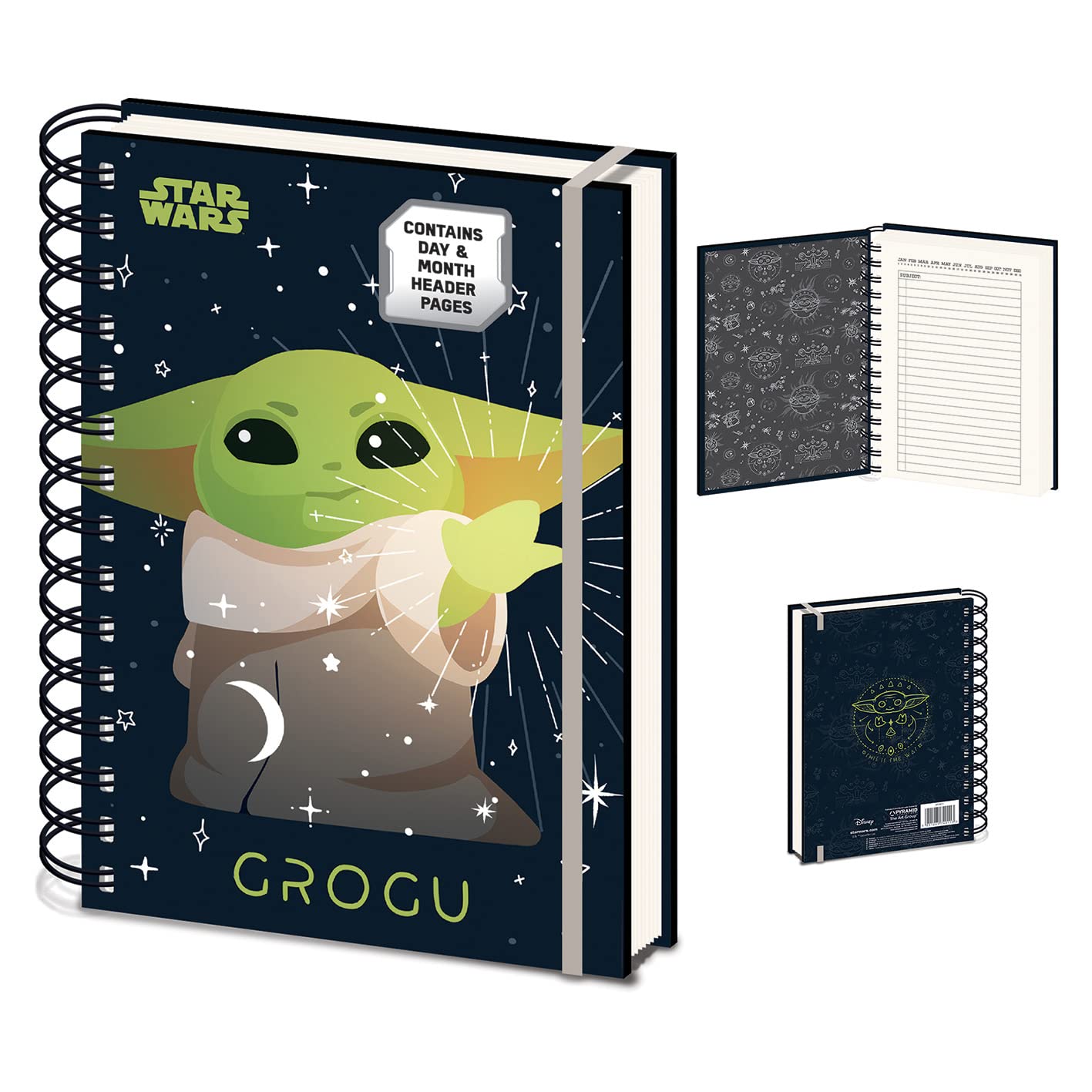 Pyramid International Star Wars: The Mandalorian A5 Wiro Notebook Diary (Grogu Force Design) - Official Merchandise