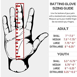 BRAMASOLE Baseball Batting Gloves Adult Men Women