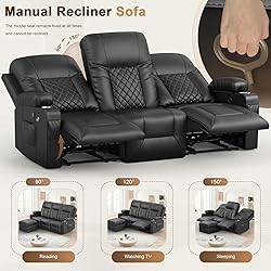 FURNIMAT Recliner Sofa with Storage