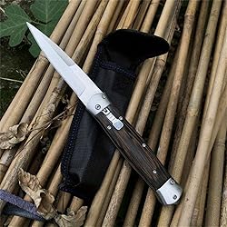 HUAAO Push Button Knife, Assisted Opening Folding