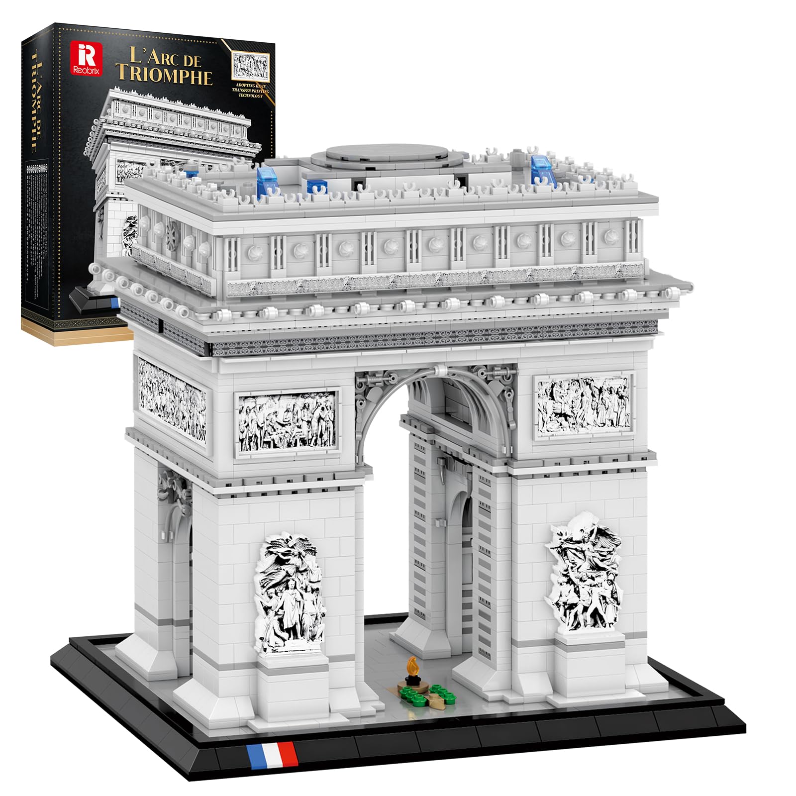 Reobrix Architecture Arc de Triomphe Building Set, Paris City Landmark Building Model Kit 66024, Famous Historical Building Collection & Display, Gift for 14+ Adults, Travel and Art Lovers (3395 PCS)