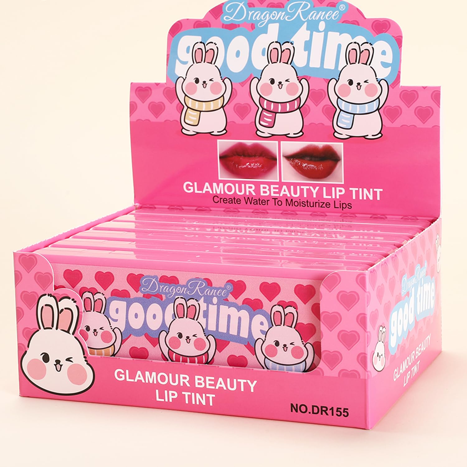 Eakroo 10 Colors Lip Tint Stain Set, Korean Lip Gloss Watery Lip Stain Moisturizing Mini Liquid Lipstick Set, Blush for Cheeks, Lipstick for Women, Non-Stick Cup, Long-Lasting, Vivid Color (Set B)