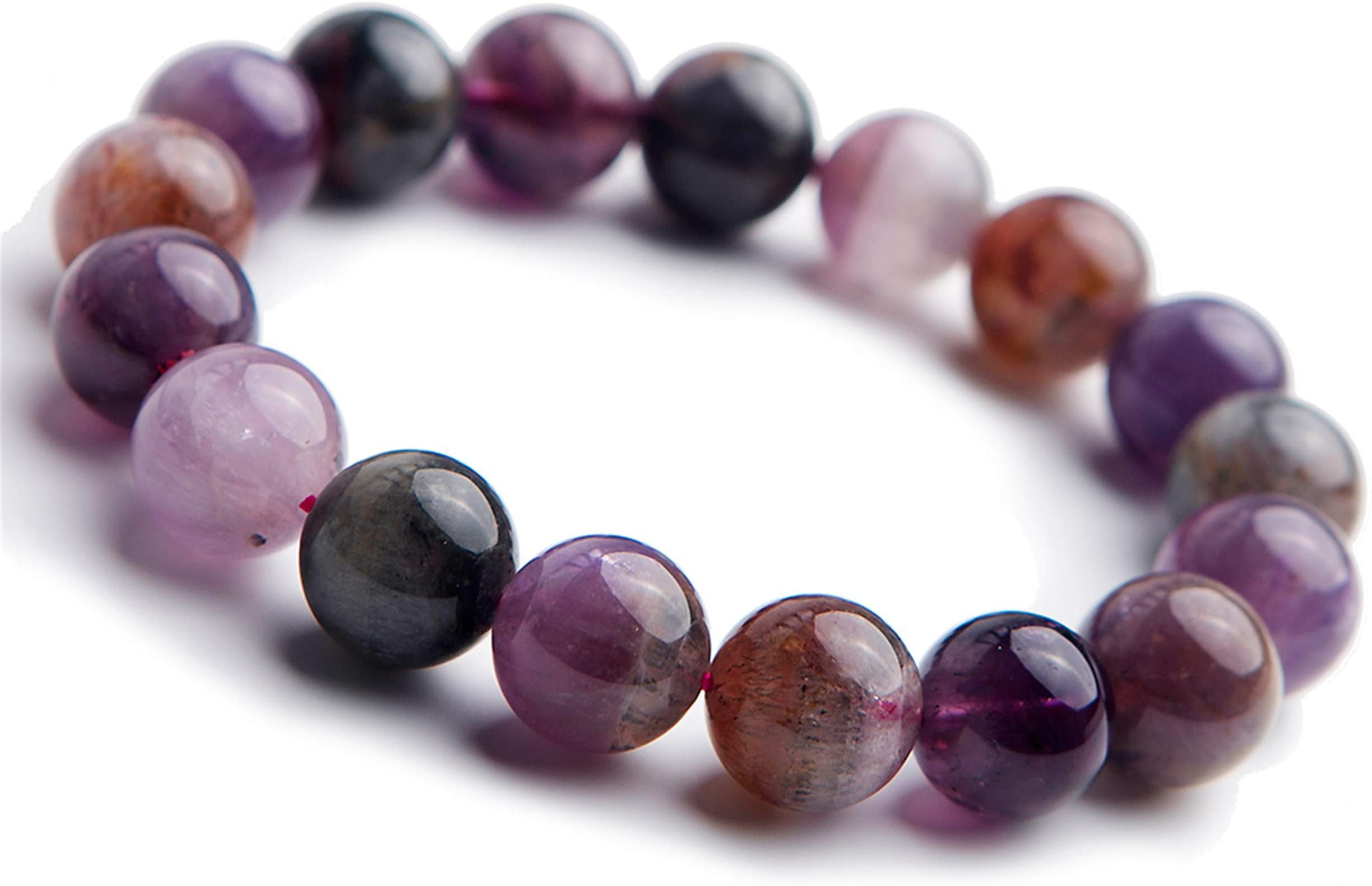 12mm Natural Colorful Auralite 23 Canada Gemstone Round Beads Reiki Bracelet AAAA