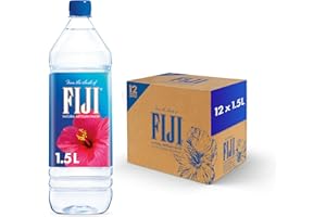 FIJI Natural Artesian Bottled Water 1.5 Liters / 50.7 Fl Ounce (Pack of 12) - 100% Natural Electrolytes