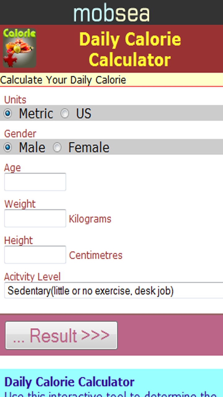 Daily Calorie CalculatorAmazon.frAppstore for Android