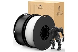 UNZANO Creality PLA 3D Printer Filament 1.75mm Spool Cost-Effective Classic Color Bundle 2KG Pack Dimensional Accuracy +/- 0.02mm 3D Printing Filament Fits for Most FDM 3D Printers （Black+White）