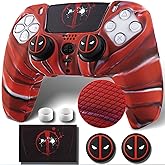 YoRHa Non-Slip Silicone Cover for PS5 Controller with Thumbstick Caps x 2 & Sticker x 1(Depool)