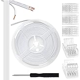 RGBZONE 4 Pin 10mm LED Strip Connector Kit 32.8ft 4 Pin RGB Extension Wire and 5 Pcs 4 Pin LED Strip to Wire Connectors for 10mm IP20/IP65 5050 3528 SMD RGB LED Strip Light