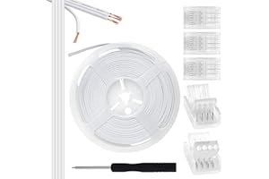 RGBZONE 32.8ft 4 Pin RGB Extension Cable Wire Cord and 5Packs 4 Pin LED Light Strip Connectors Strip to Wire Quick Connection