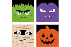 AGOOOODYSET 100pcs Halloween Cocktail Napkins With 4 Style Halloween Party Supplies Napkins Disposable Paper Party Napkins Ghost Bulk Kids Birthday Party