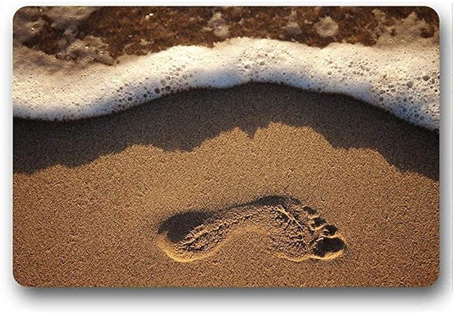 Felpudo Playas Olas Arena perfecta Huella de mar Huella Océano Agua