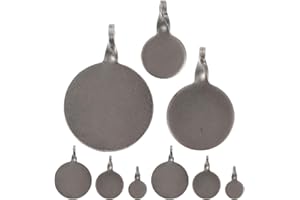 GALPADA 3 Sets Stainless Steel Shooting Targets – Spinning Metal Round Gong Plates for Outdoor Shooting