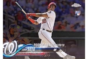 TOPPS CHROME UPDATE 2018 Topps Update Chrome Baseball #HMT98 Juan Soto Rookie Debut Card