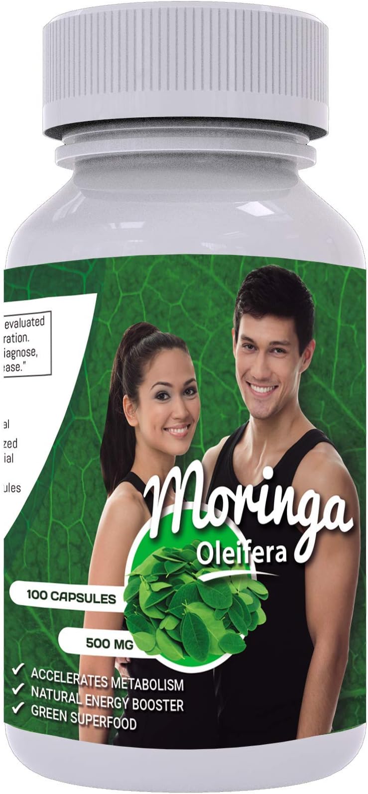 Moringa Capsules - Pure Leaf Powder Extract - 1000 mg per Serving - Energy and Metabolism - Boost Immune System - Rich in Nutrients and Antioxidants - Superfood from Peru - Non GMO - USDA Certified