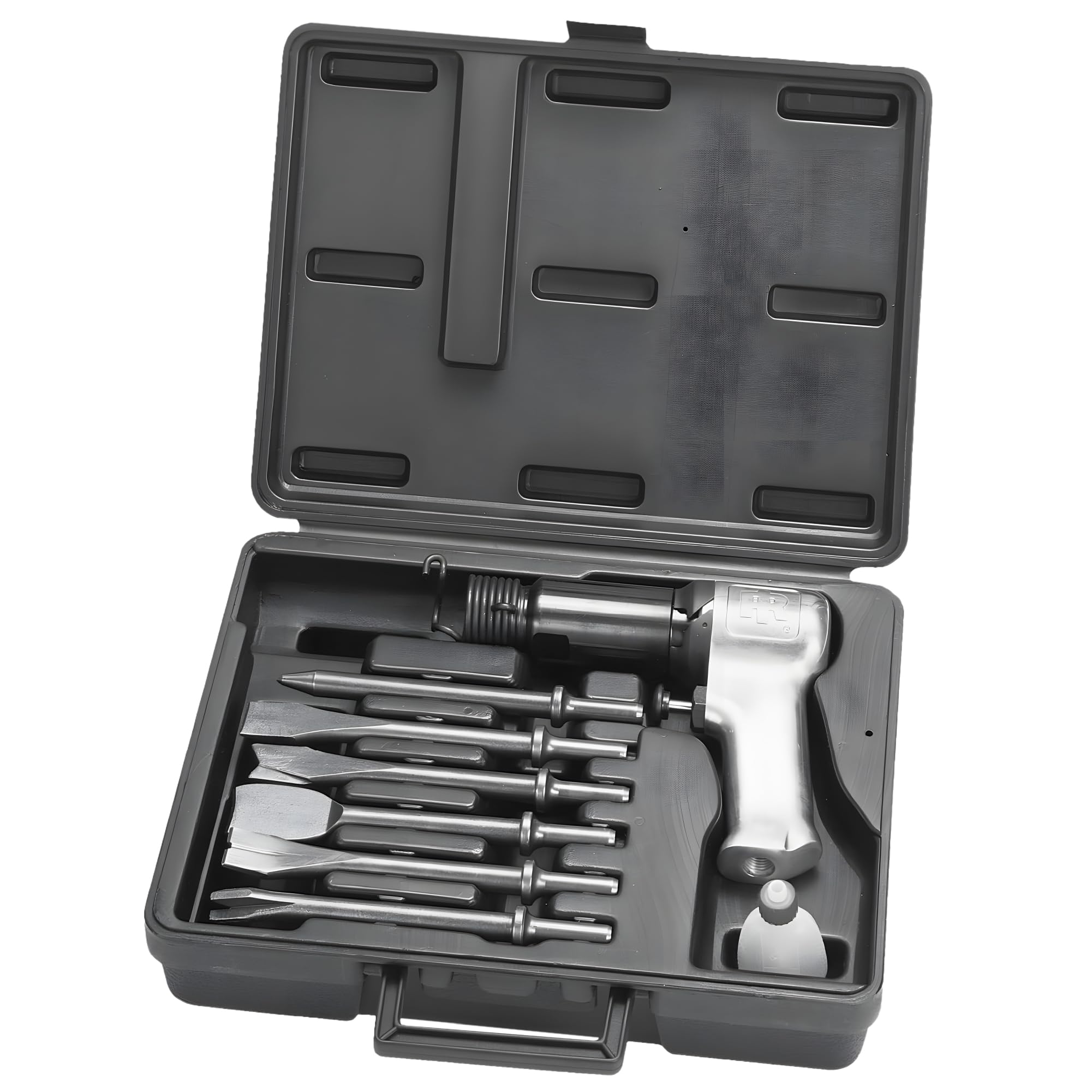 Ingersoll Rand 121-K6 Super Duty Air Hammer Kit, 121/Q Tool Plus 6 PC Chisel Set with Storage Case, Touch Trigger for Max Control, 3000 BPM