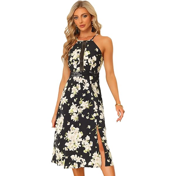 knee length dresses for ladies Endless Rose Women's Floral Embroidered Maxi Dress main image 0